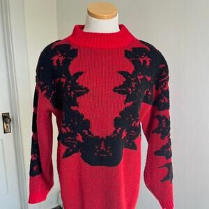 80s abstract metallic sweater in